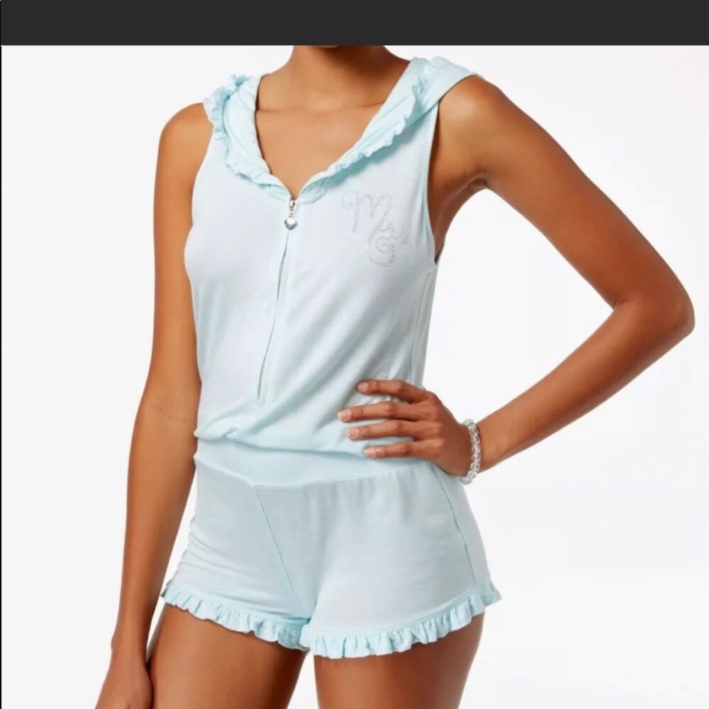 Betsey Johnson Blue Bridal Mrs. Romper